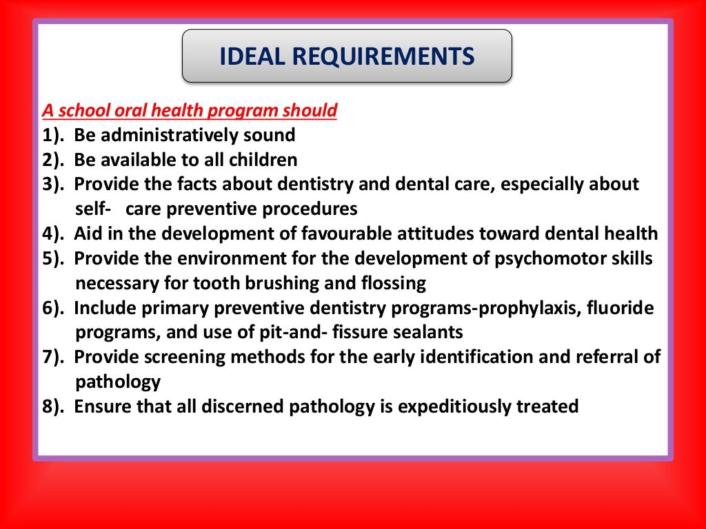 School oral health program