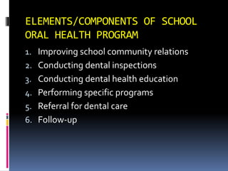School oral health program | PPTX