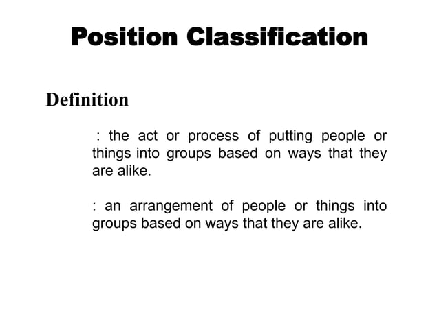 School personnel administration position classification | PPTX