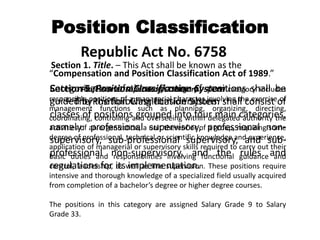 School personnel administration position classification | PPTX