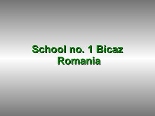 School no. 1 Bicaz  Romania 
