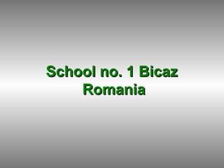 School no. 1 Bicaz
    Romania
 