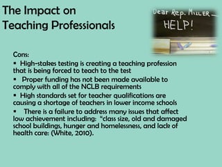   Educators are punished for working in high-risk schools