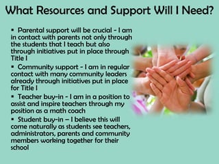   Create attainable goals