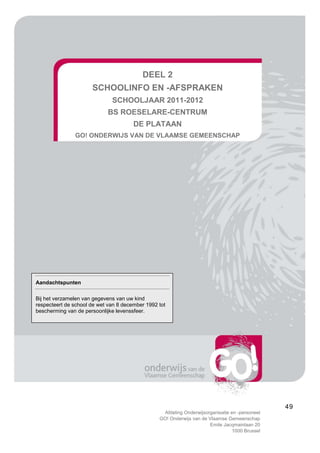 Schoolreglement 2011 2012