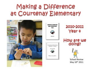 Making a Difference at Courtenay Elementary 2010-2011 Year 4 How are we doing? School Review May 10th 2011 