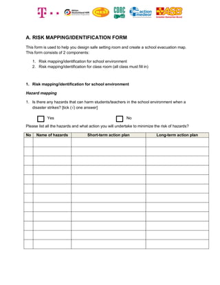 School Risk Map School risk reduction & preparedness plan | PDF