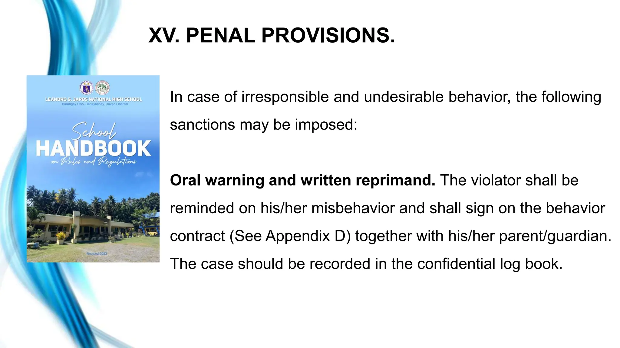 School Rules and Regulations based on Student Handbook.pptx
