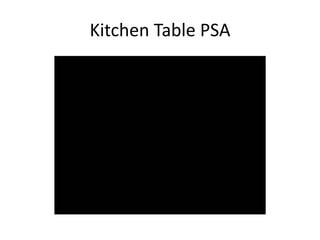 Kitchen Table PSA