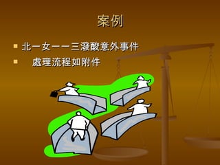 案例 北一女一一三潑酸意外事件 處理流程如附件 