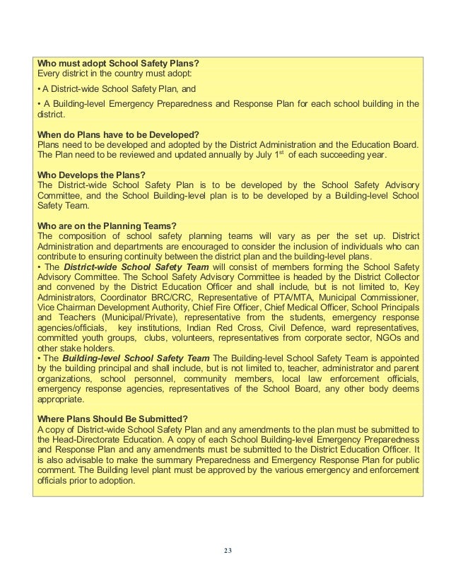 School safety india handbook