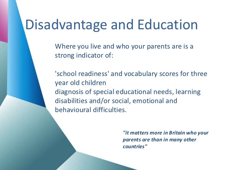 Schools and learning disadvantagev1 1211