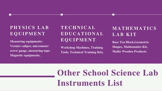 List of School Science Lab Equipment | PPT