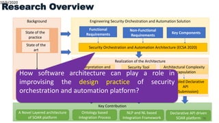 Architecture centric support for security orchestration and automation Slide 38