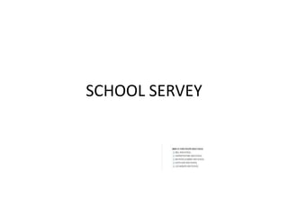 SCHOOL SERVEY
 