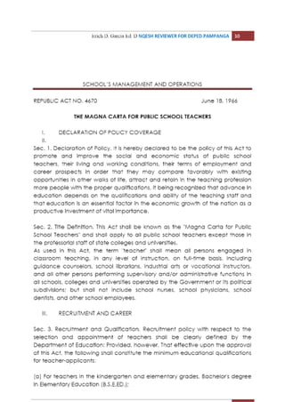 Schools management and operations