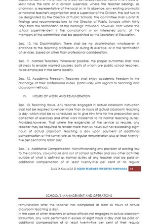 Schools management and operations