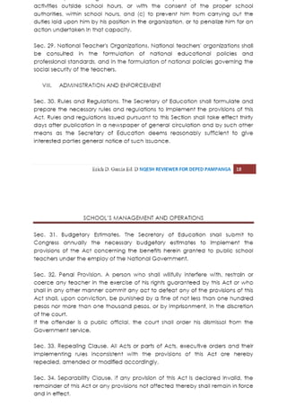 Schools management and operations