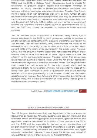 Schools management and operations