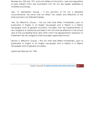 Schools management and operations