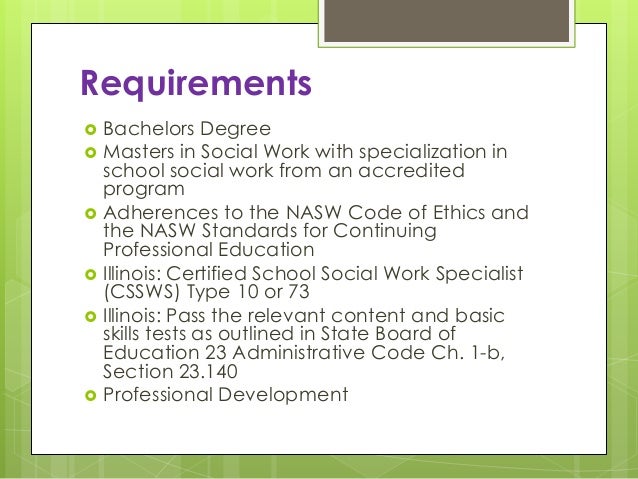 school social worker education requirements