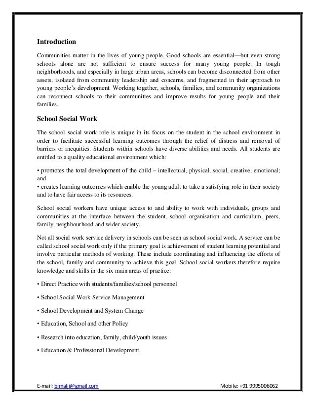 School social work practice