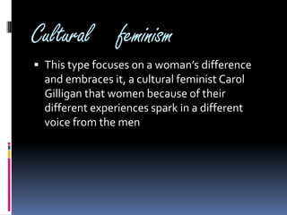 Schools of feminist thought (Feminist Jurisprudence) | PPTX