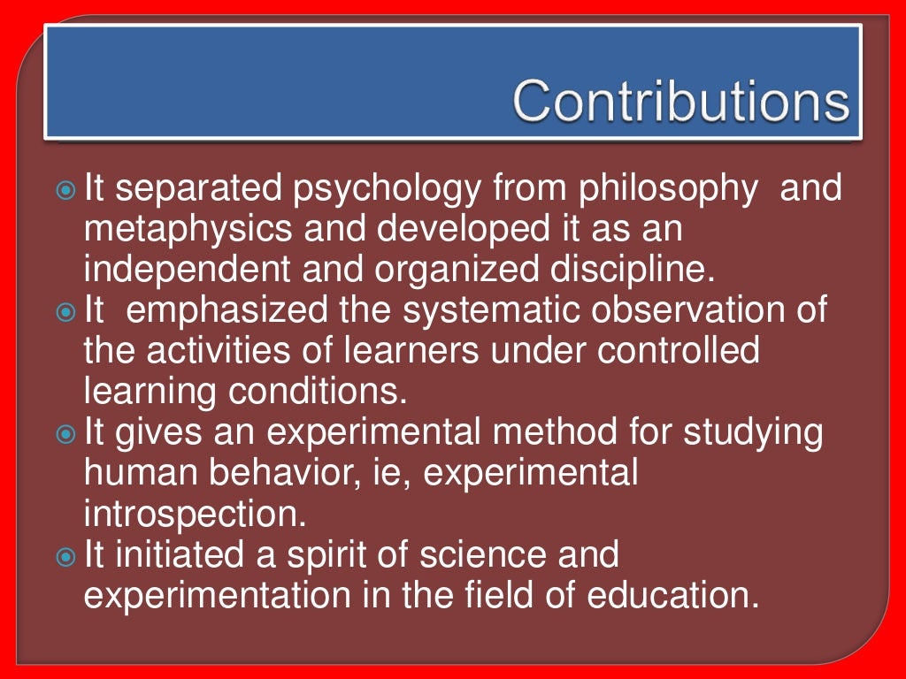 Schools of Psychology Structuralism, Functionalism, Behaviorism, Ge…