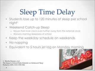 Adolescent Health and Later School Start Times | PPT