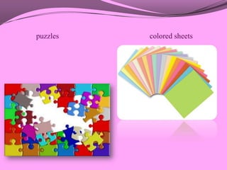 puzzles   colored sheets
 