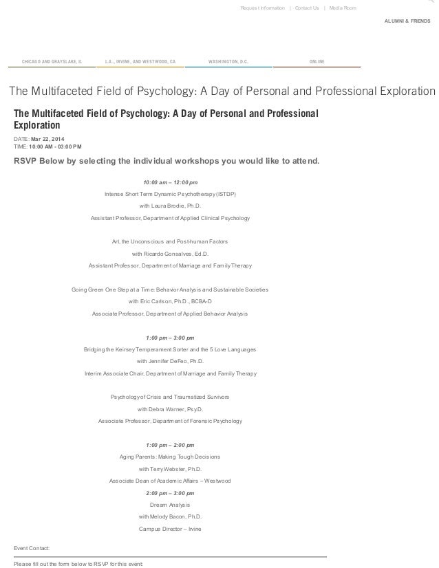 Schools with psychology the chicago school of professional psycholo…