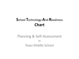 School Technology And ReadinessChart Planning & Self-Assessment At Texas Middle School 