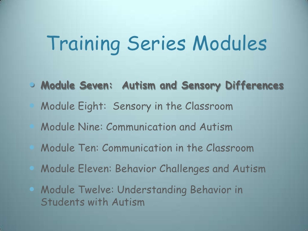 Autism and Sensory Differences
