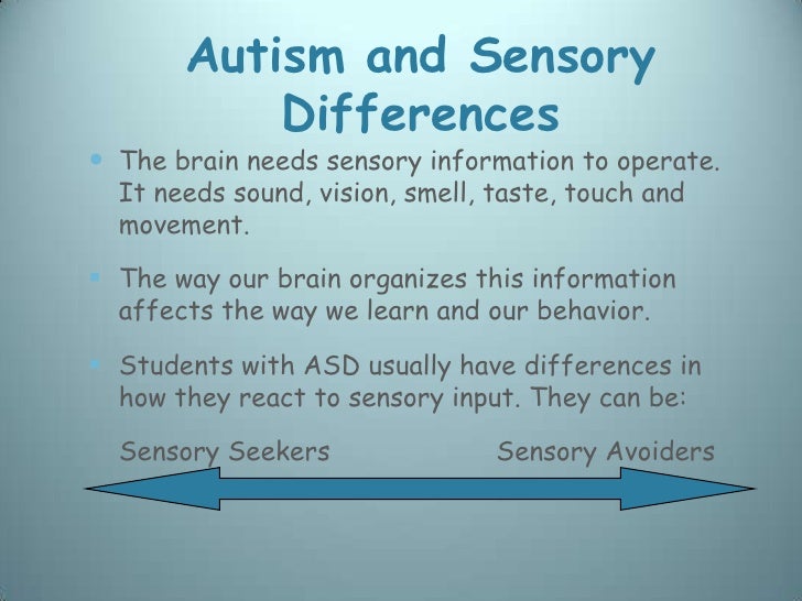 Autism and Sensory Differences