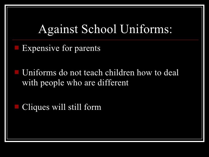 people against school uniforms