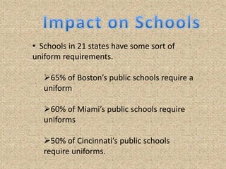 Students also use baggy clothing to hid weapons and drugs that are brought into schools.