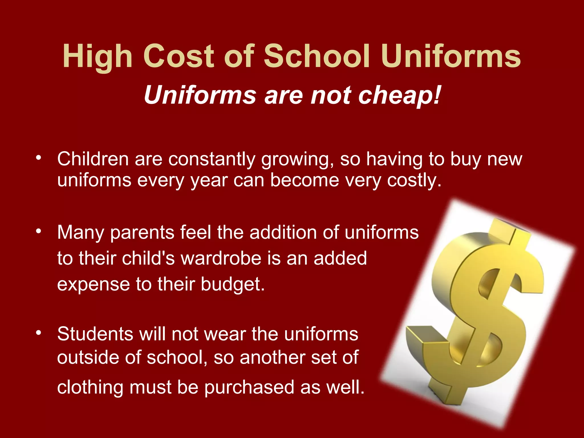 School Uniforms PPT the-title-for-sandwich-method-of-paragraph-writing-synnym-written-in