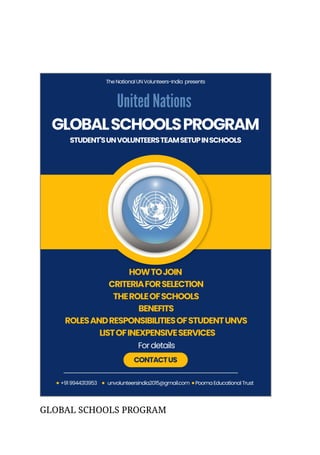 GLOBAL SCHOOLS PROGRAM
 