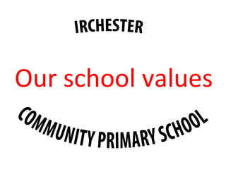 Our school values
 