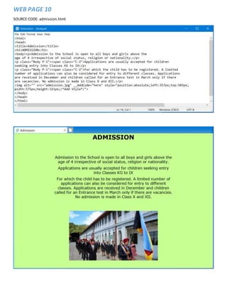 School Website Project | PDF