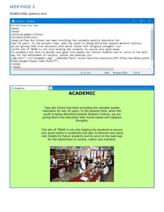 School Website Project | PDF