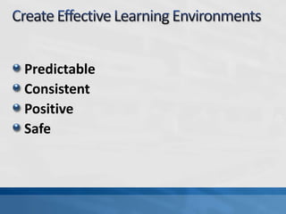 School-wide PBSBuild a continuum of supports that begins with the whole school and extends to intensive, wraparound support for individual students and their families.