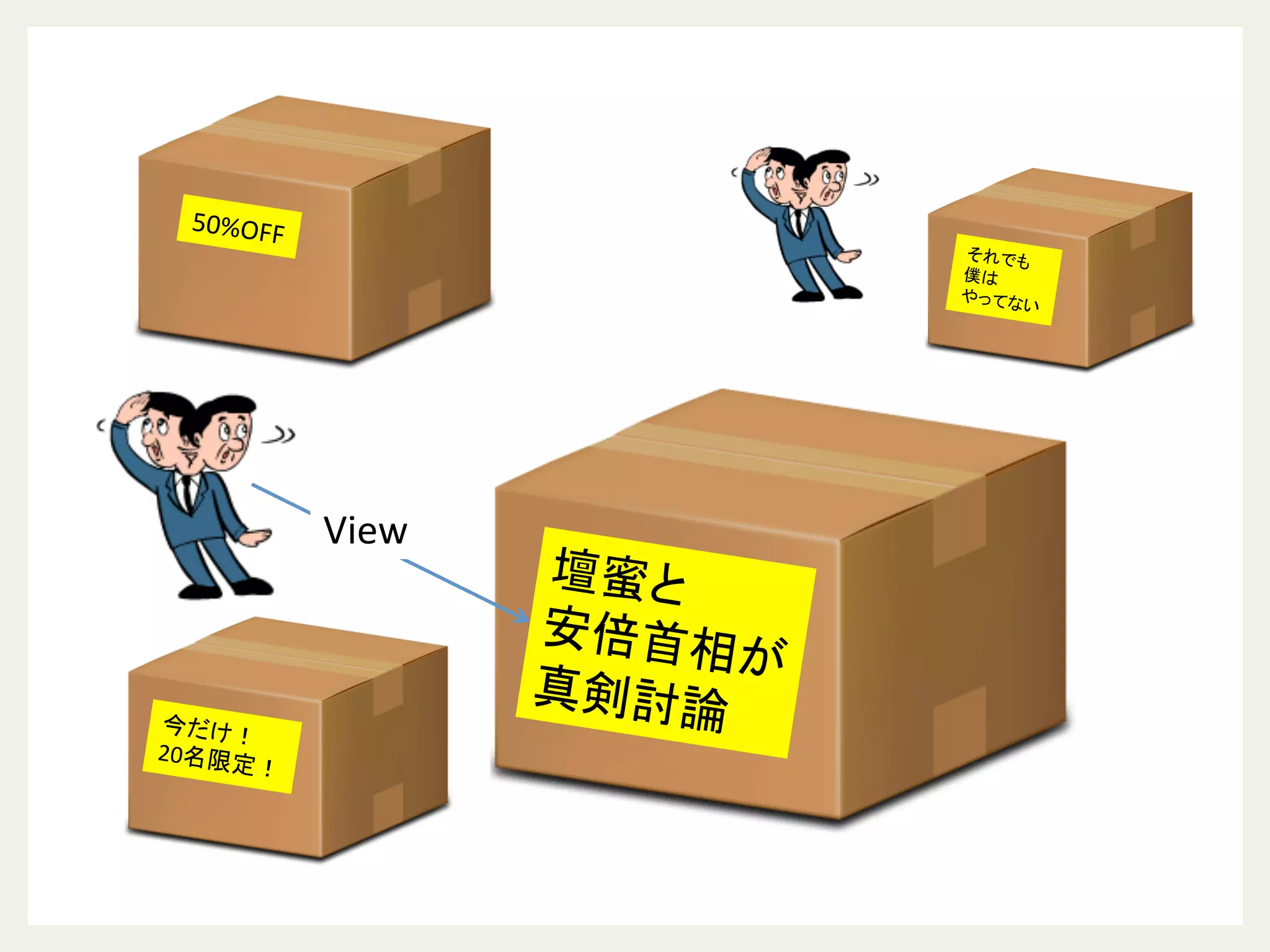 壇蜜と	
  
安倍首相が	
  真剣討論	
50%OFF	
今だけ！	
  
20名限定！	
それでも	
  
僕は	
  
やってない	
View	
 