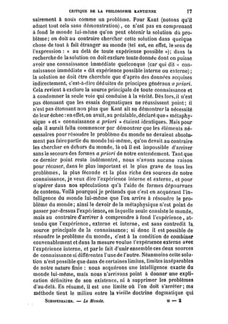 Schopenhauer - le monde comme volonté et représentation