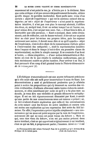 Schopenhauer - le monde comme volonté et représentation