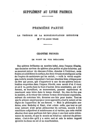 Schopenhauer - le monde comme volonté et représentation