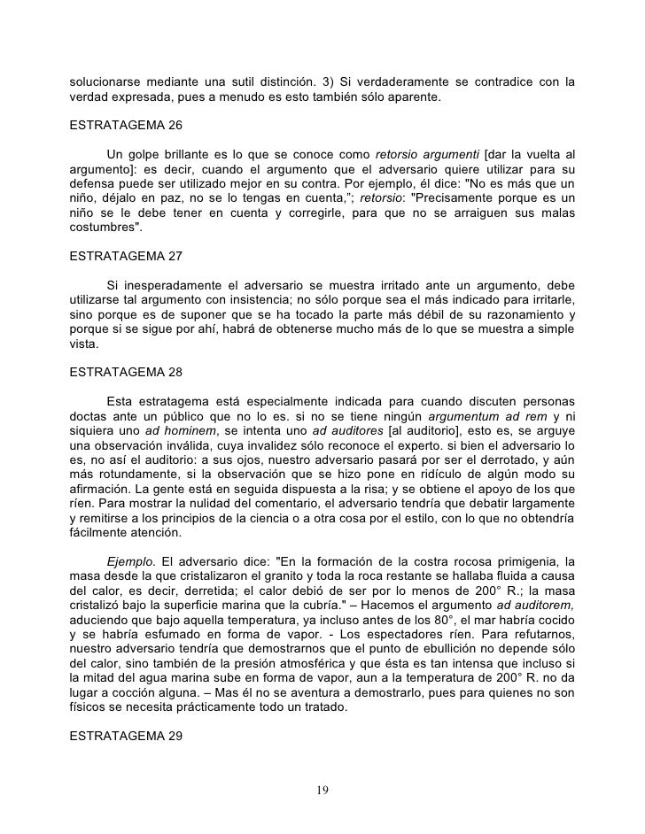 pix Estratagema 27 arte de tener razon expuesta