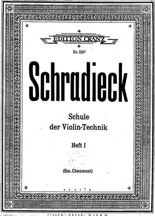 Schradieck schule der violin i