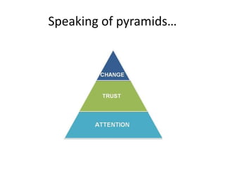 Speaking of pyramids…
 