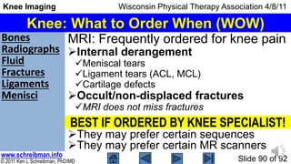 Mri Knee Ordering Guide.pdf Knee Imaging narrated MSK Radiology Lecture | PPSX